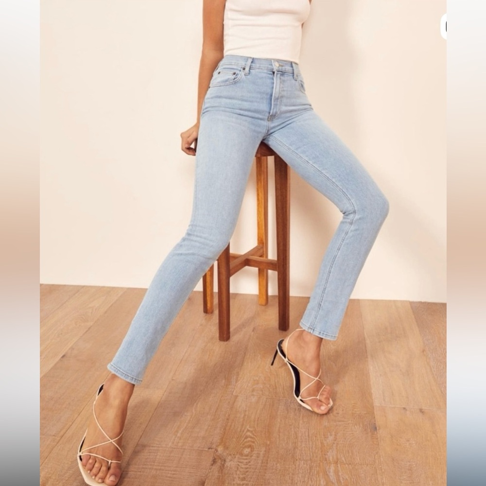 Reformation Harper High Rise Skinny Jeans Amalfi Size 24 - Picture 2 of 6